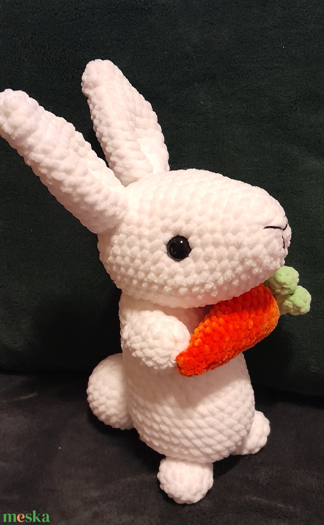 Nyuszi répával - játék & sport - plüssállat & játékfigura - nyuszi - Meska.hu