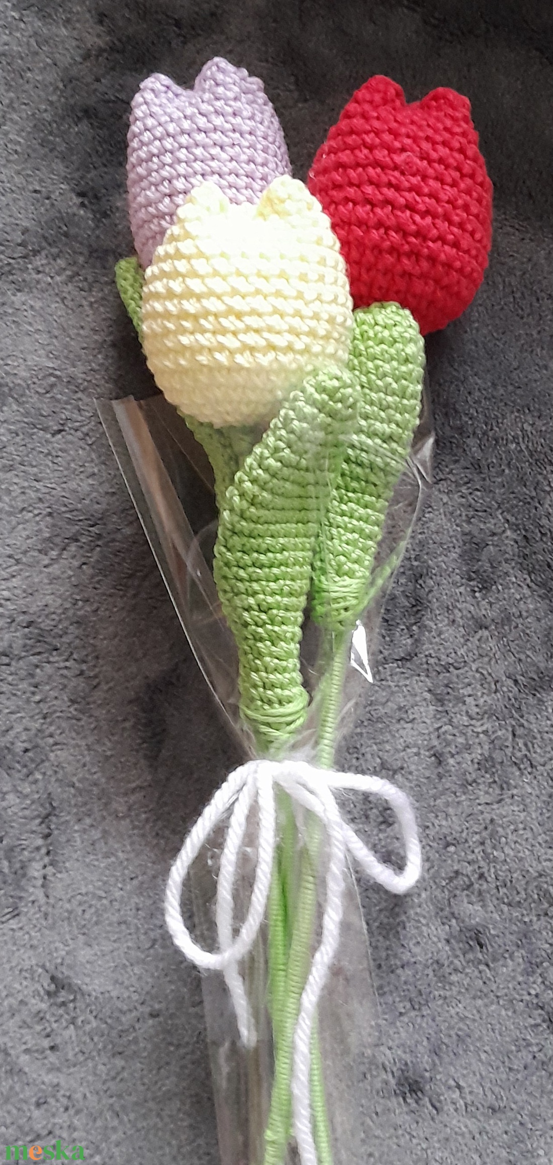 Tulipán csokor - otthon & életmód - lakástextil - szőnyeg - horgolt szőnyeg - Meska.hu