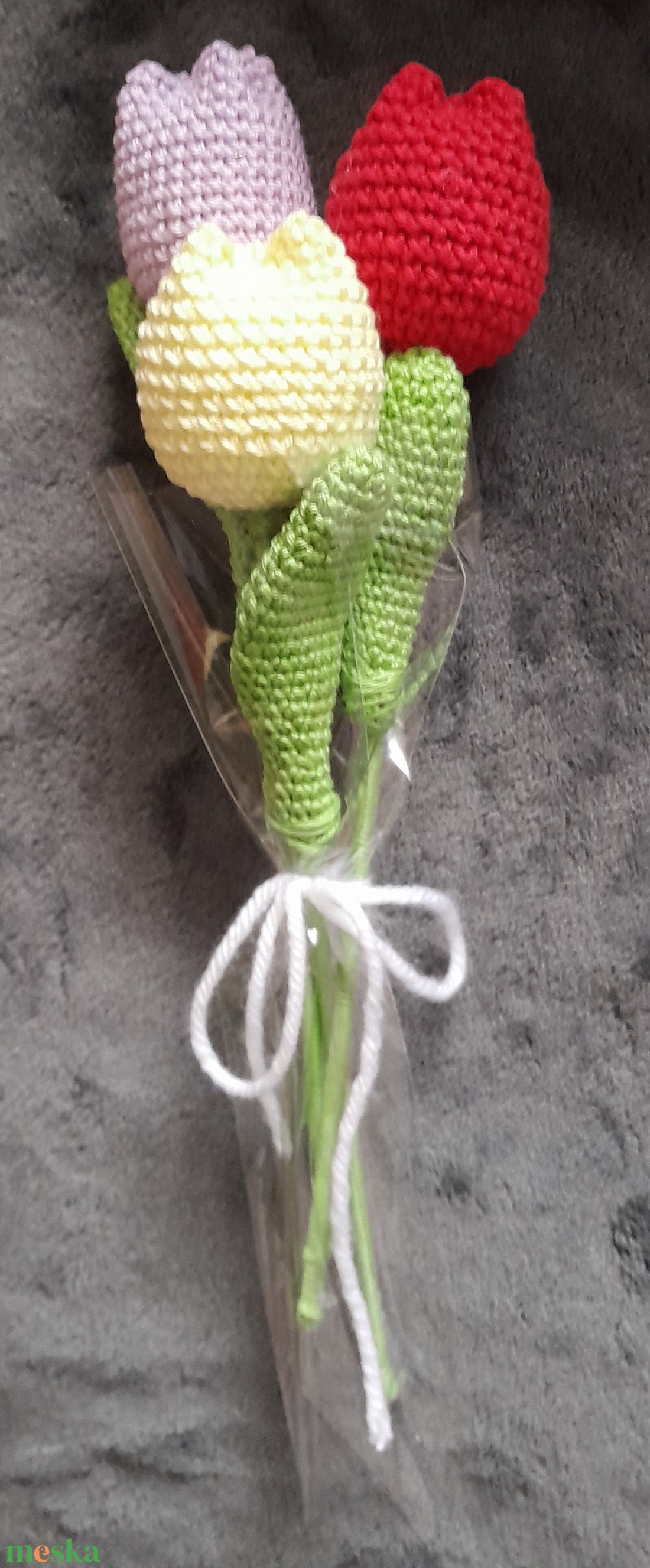 Tulipán csokor - otthon & életmód - lakástextil - szőnyeg - horgolt szőnyeg - Meska.hu