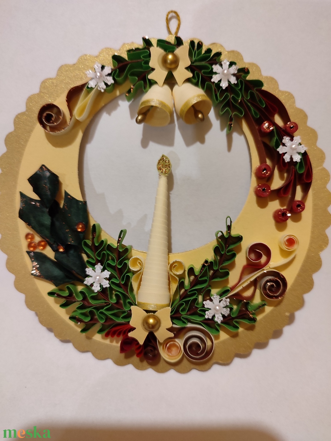 Adventi koszorú falra, ajtóra - karácsony - adventi díszek - adventi koszorú - Meska.hu