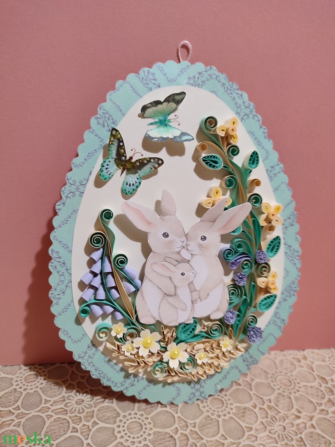 Húsvéti fali dekoráció - otthon & életmód - dekoráció - ajtó- és ablak dekoráció - ajtódísz & kopogtató - Meska.hu