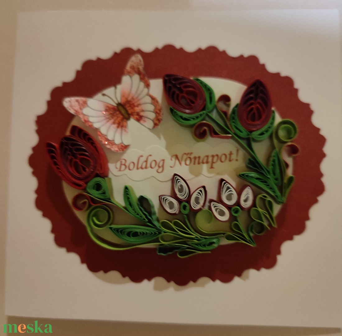 Képeslap Nőnapra - otthon & életmód - papír, írószer - Meska.hu