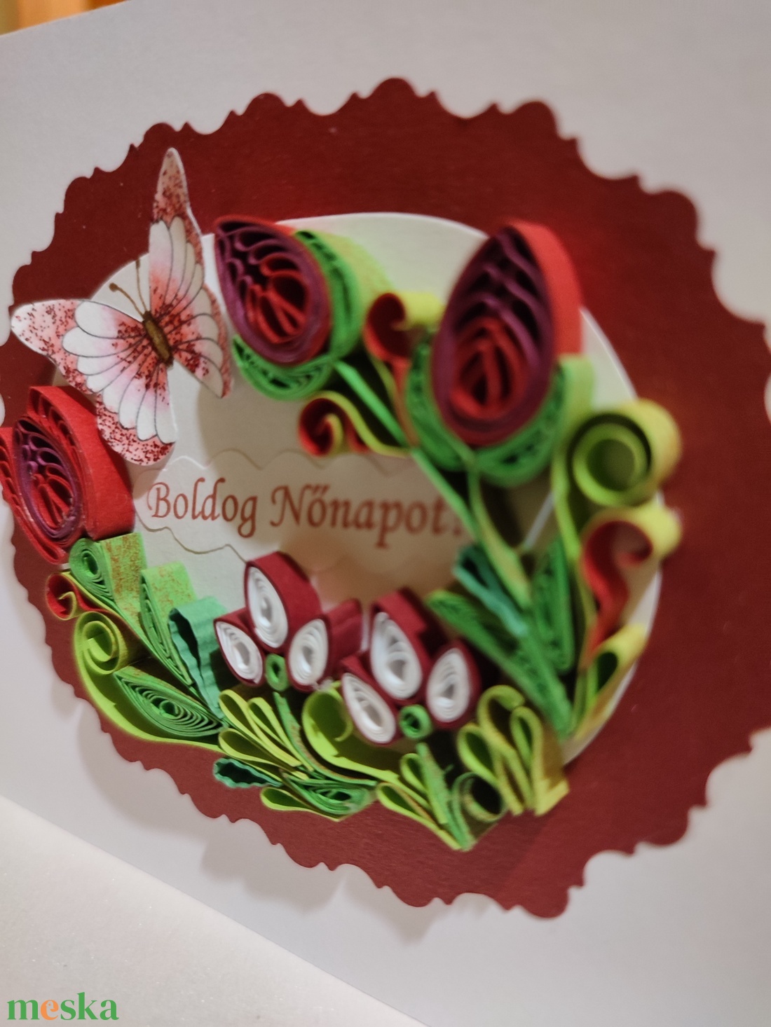 Képeslap Nőnapra - otthon & életmód - papír, írószer - Meska.hu