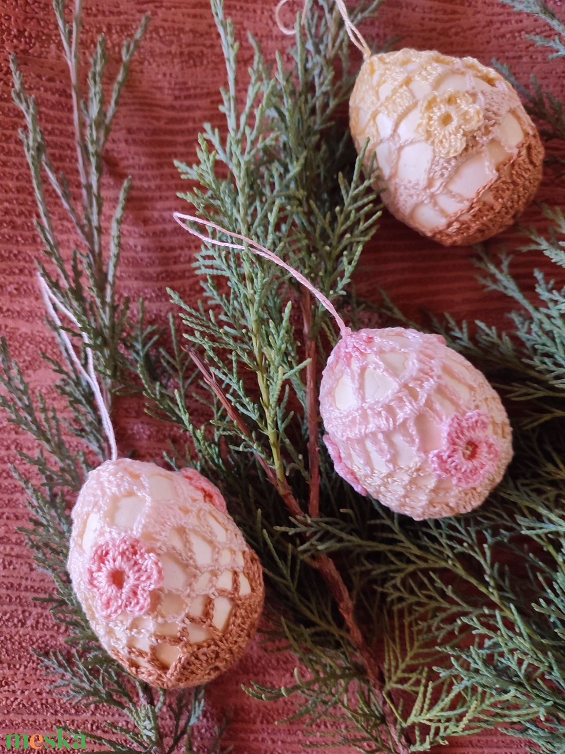 Horgolt tojás húsvétra - otthon & életmód - dekoráció - fali és függő dekoráció - falra akasztható dekor - Meska.hu