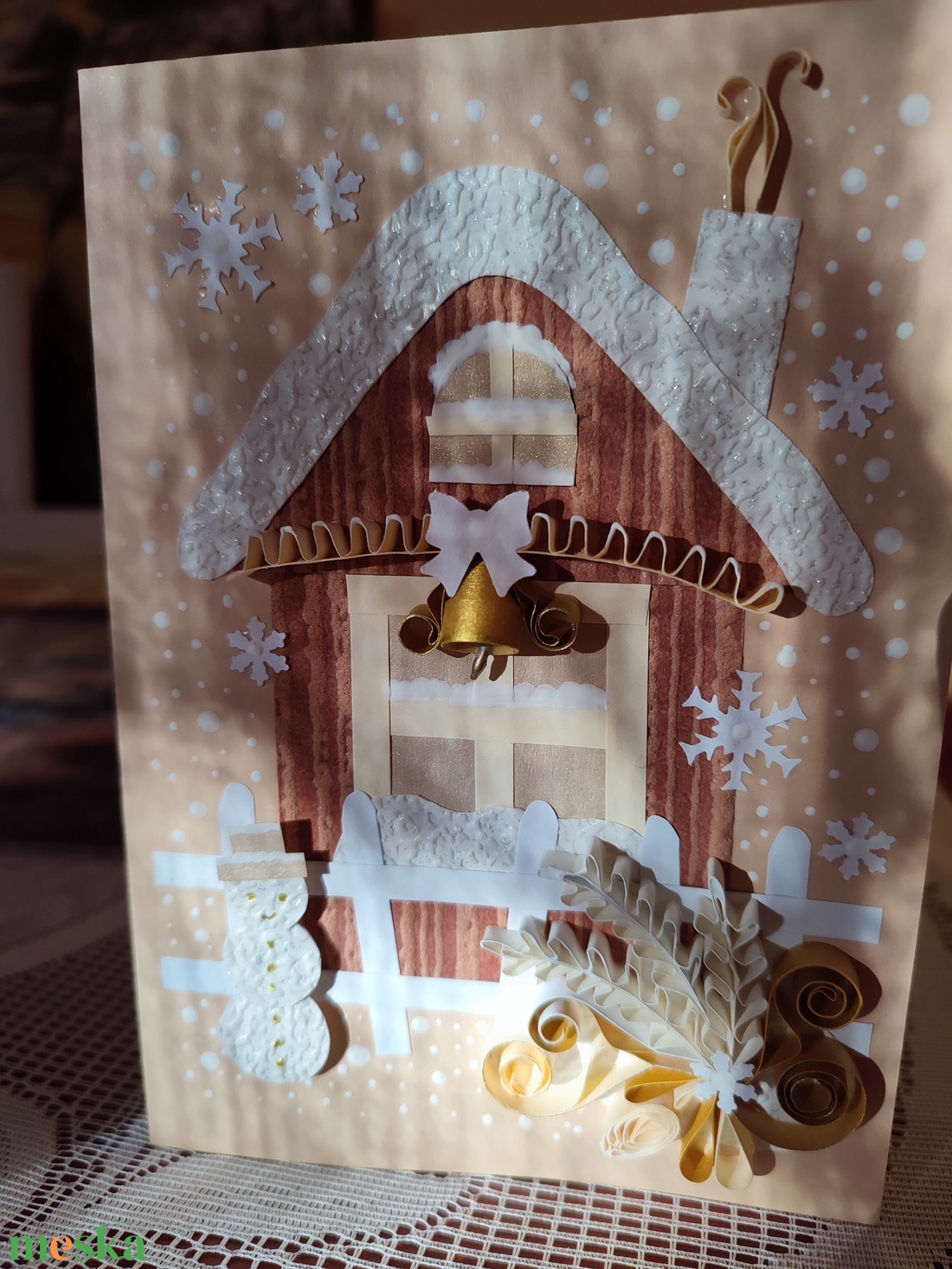 Karácsonyi képeslap - karácsony - karácsonyi ajándékozás - karácsonyi képeslap, üdvözlőlap, ajándékkísérő - Meska.hu