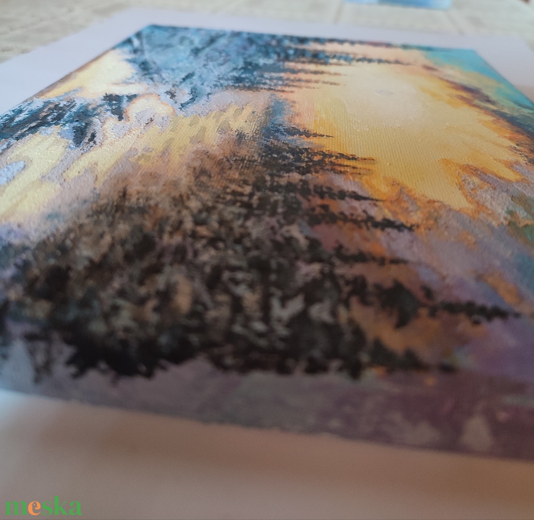 Akrilfestmény: A tél - művészet - festmény - akril - Meska.hu