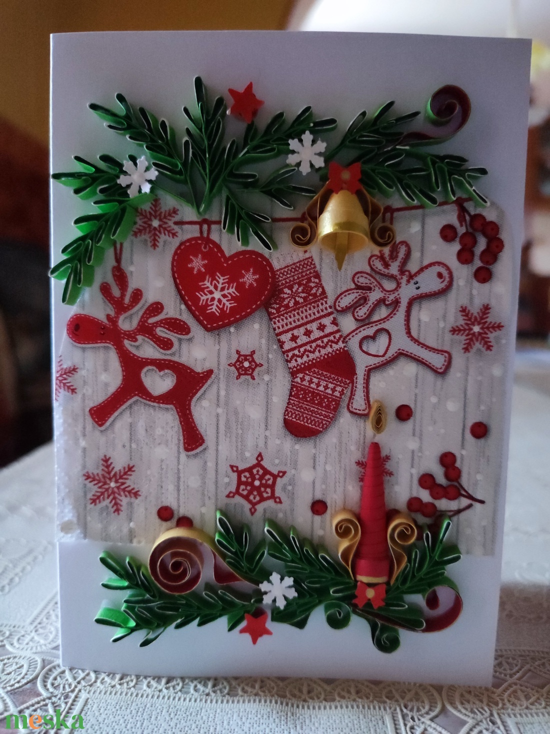 Karácsonyi képeslap - karácsony - karácsonyi ajándékozás - karácsonyi képeslap, üdvözlőlap, ajándékkísérő - Meska.hu