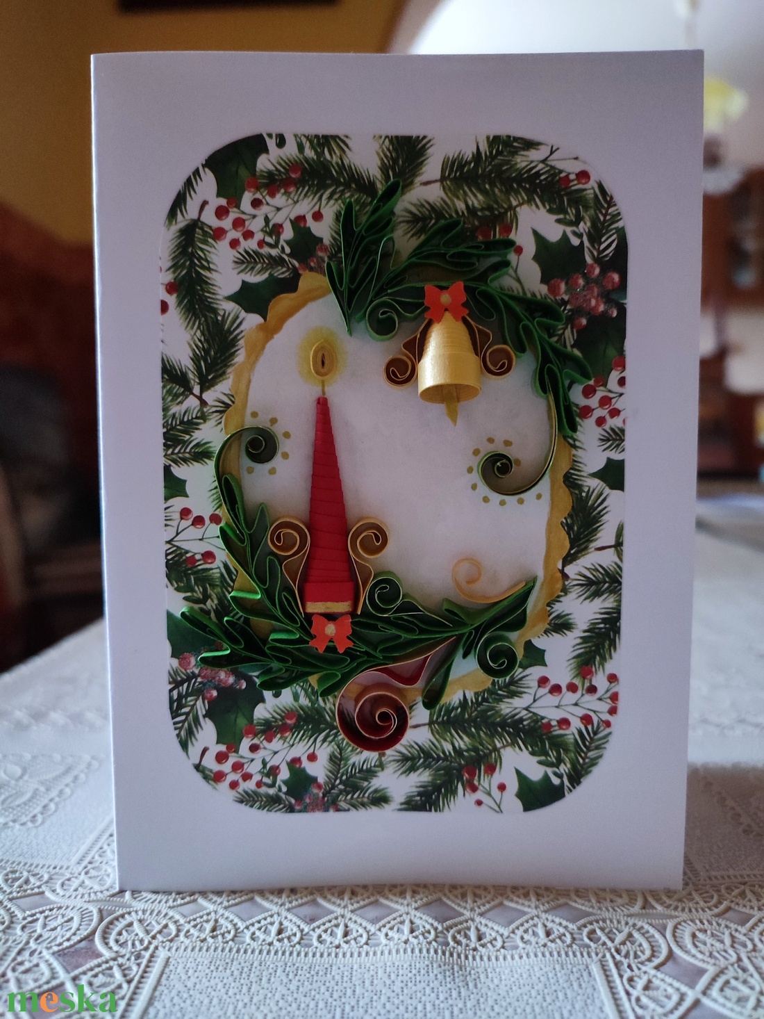 Karácsonyi képeslap - karácsony - karácsonyi ajándékozás - karácsonyi képeslap, üdvözlőlap, ajándékkísérő - Meska.hu