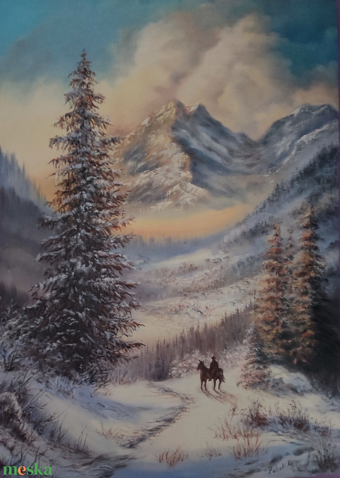 Olajfestmény: Úton - művészet - festmény - olajfestmény - Meska.hu