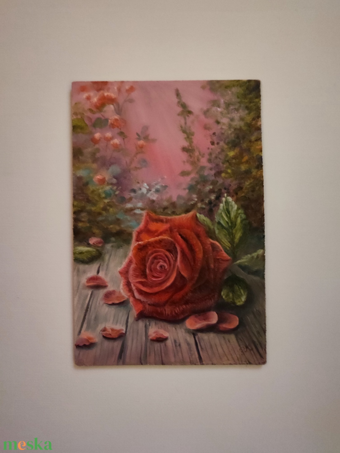Olajfestmény: Rózsa - művészet - festmény - olajfestmény - Meska.hu