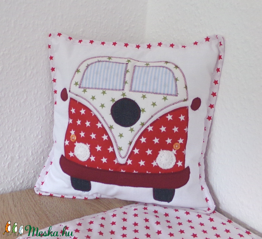 VW buszos párnahuzat (piros) - - Meska.hu VW buszos párnahuzat (piros) - - Meska.hu