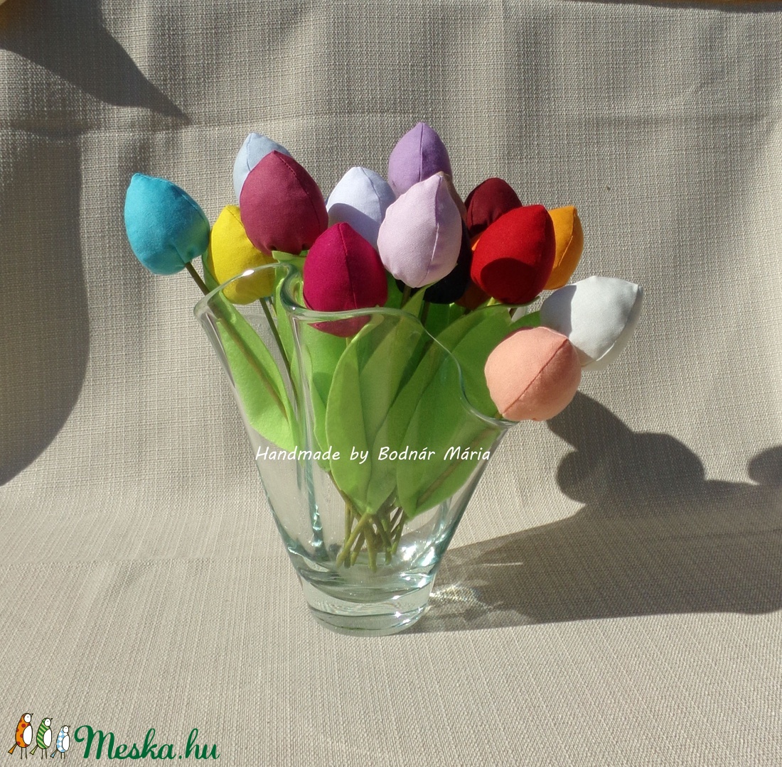 Textil tulipán (bimbós, 20 db) - - Meska.hu Textil tulipán (bimbós, 20 db) - - Meska.hu