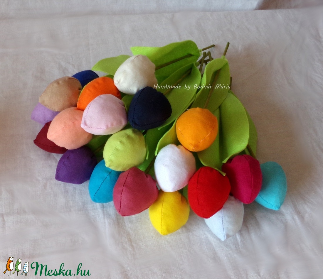 Textil tulipán (bimbós, 20 db) - - Meska.hu Textil tulipán (bimbós, 20 db) - - Meska.hu