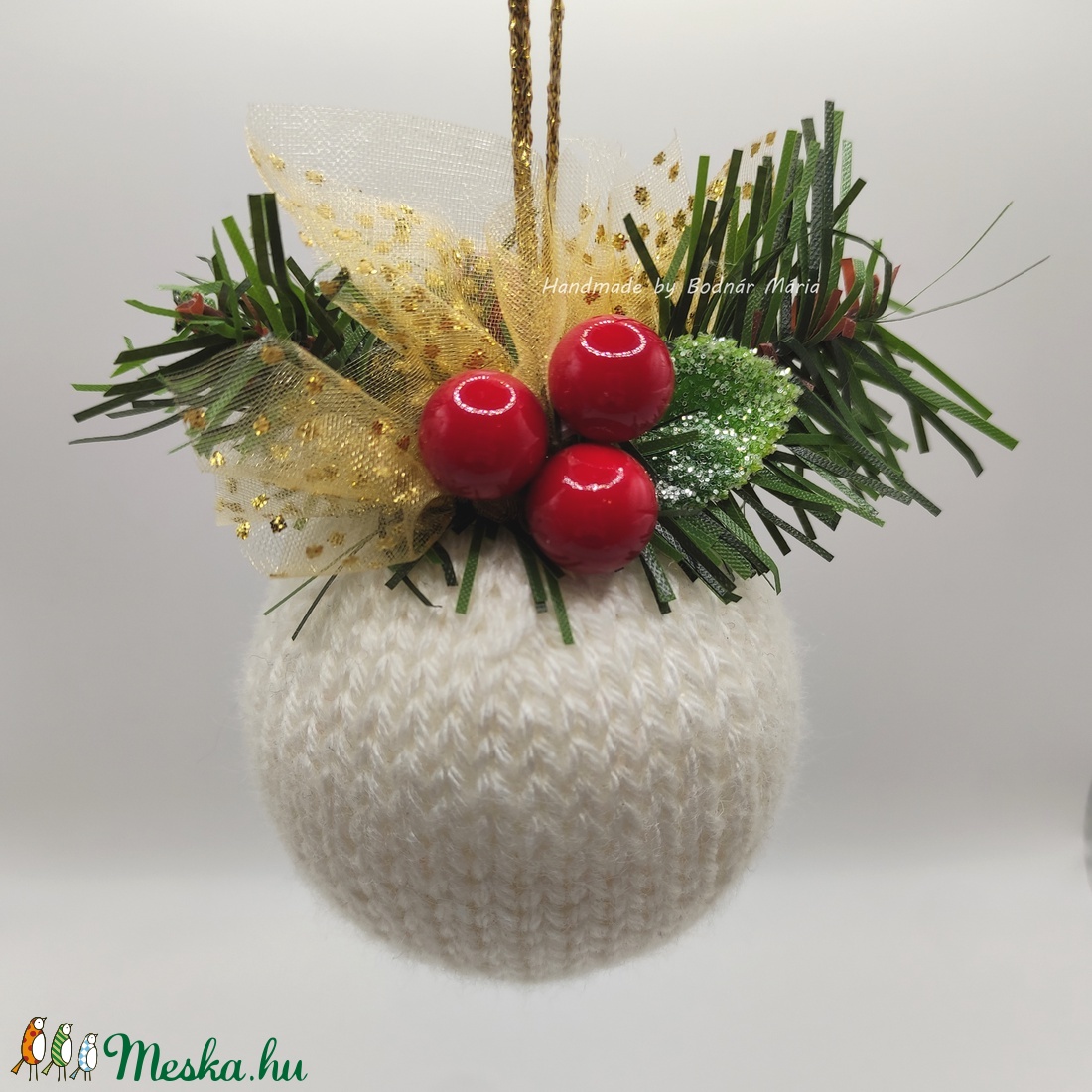 Karácsonyi gömb dísz - karácsony - karácsonyi lakásdekoráció - karácsonyfadíszek - Meska.hu