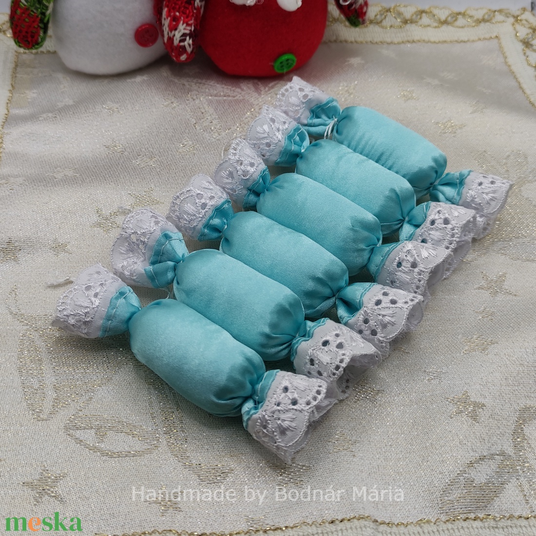 Textil szaloncukor, rózsaszín-menta-ezüst -többféle, 6 db/cs - karácsony - karácsonyi lakásdekoráció - karácsonyfadíszek - Meska.hu Textil szaloncukor, rózsaszín-menta-ezüst -többféle, 6 db/cs - karácsony - karácsonyi lakásdekoráció - karácsonyfadíszek - Meska.hu