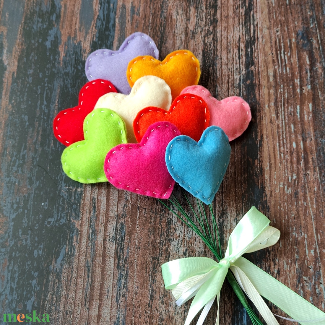 Szívecske csokor (colourful) - otthon & életmód - dekoráció - virágdísz és tartó - csokor & virágdísz - Meska.hu Szívecske csokor (colourful) - otthon & életmód - dekoráció - virágdísz és tartó - csokor & virágdísz - Meska.hu