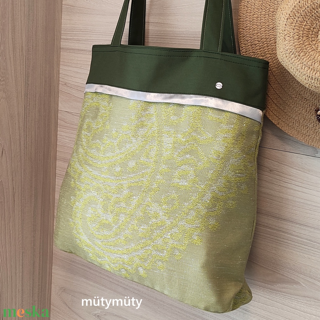 Textil táska, bevásárló táska, shopper (zöld) - táska & tok - bevásárlás & shopper táska - shopper, textiltáska, szatyor - Meska.hu