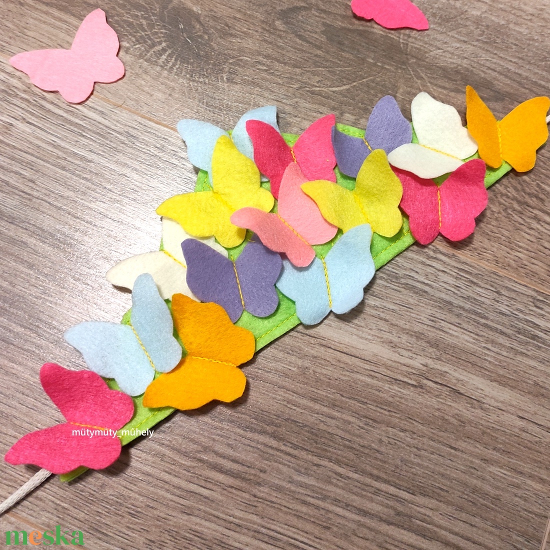 Pillangós fejdísz (zöld) - ruha & divat - jelmez & álarc - álarc - Meska.hu