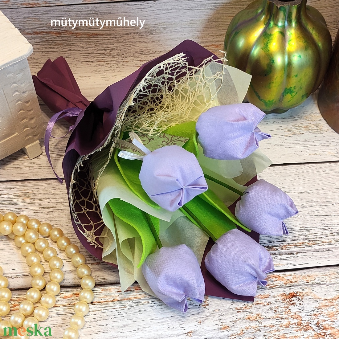 Tulipán csokor, egyszínű örök csokor, 5 szál/cs, egyedi szín - otthon & életmód - dekoráció - virágdísz és tartó - csokor & virágdísz - Meska.hu Tulipán csokor, egyszínű örök csokor, 5 szál/cs, egyedi szín - otthon & életmód - dekoráció - virágdísz és tartó - csokor & virágdísz - Meska.hu