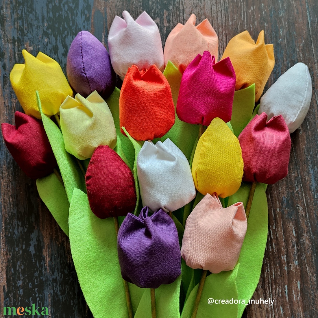 Textil tulipánok csokor, örökcsokor 16 sz/cs - otthon & életmód - dekoráció - virágdísz és tartó - csokor & virágdísz - Meska.hu Textil tulipánok csokor, örökcsokor 16 sz/cs - otthon & életmód - dekoráció - virágdísz és tartó - csokor & virágdísz - Meska.hu