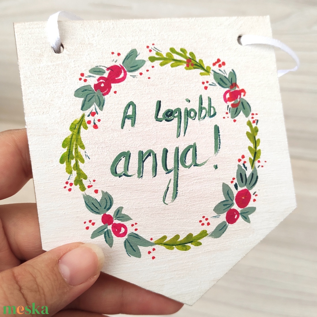 Feliratos tábla, A legjobb anya felirattal - otthon & életmód - dekoráció - fali és függő dekoráció - felirat - Meska.hu