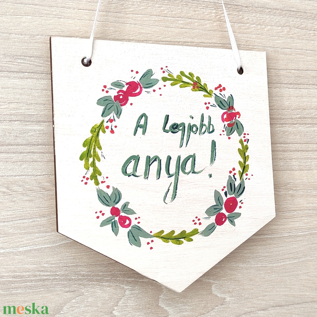 Feliratos tábla, A legjobb anya felirattal - otthon & életmód - dekoráció - fali és függő dekoráció - felirat - Meska.hu