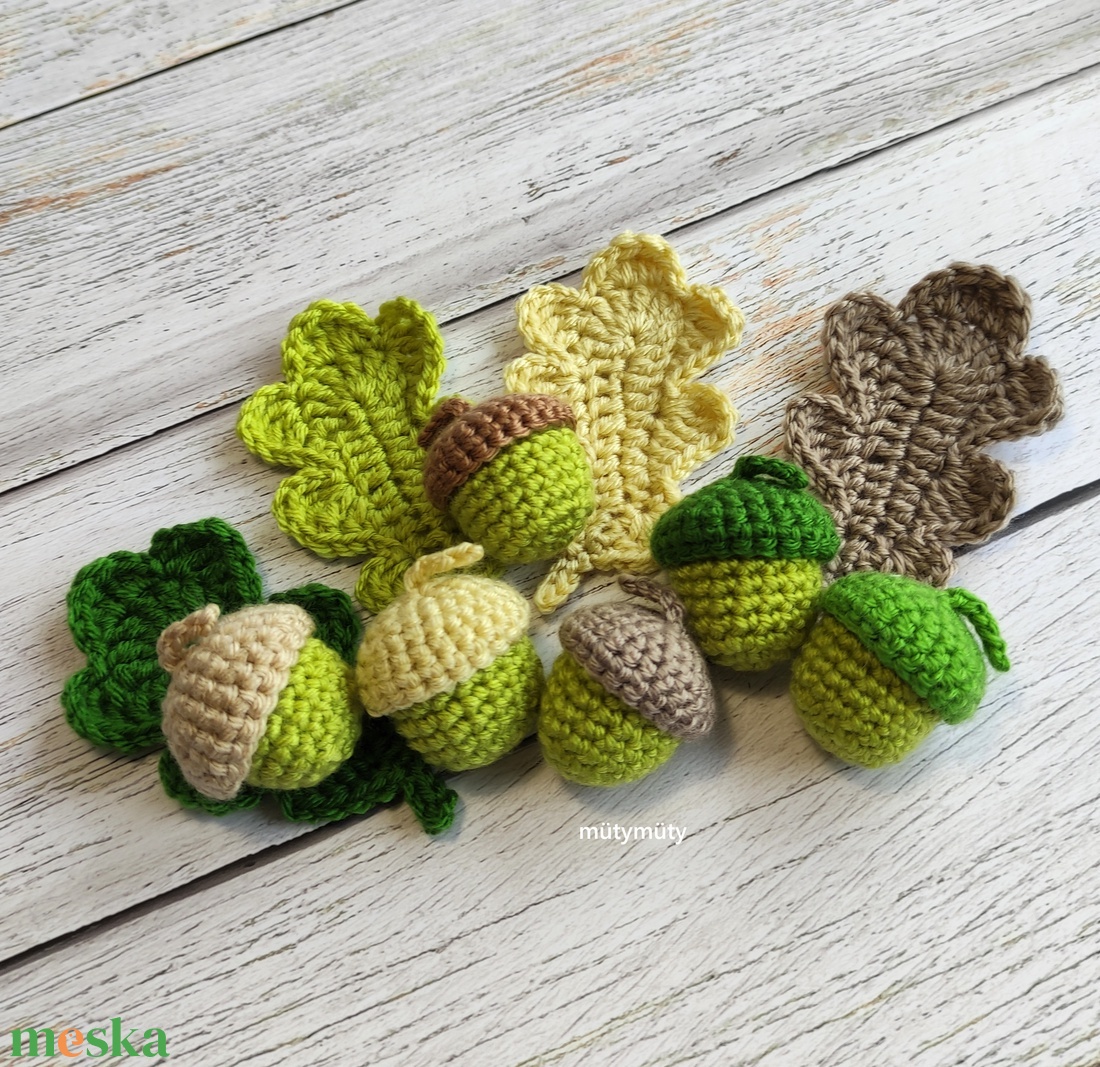 Horgolt makk, horgolt makkok vegyes színekben - otthon & életmód - dekoráció - dísztárgy - Meska.hu Horgolt makk, horgolt makkok vegyes színekben - otthon & életmód - dekoráció - dísztárgy - Meska.hu