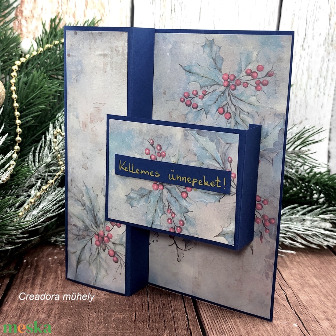 Karácsonyi képeslap - karácsony - karácsonyi ajándékozás - karácsonyi képeslap, üdvözlőlap, ajándékkísérő - Meska.hu