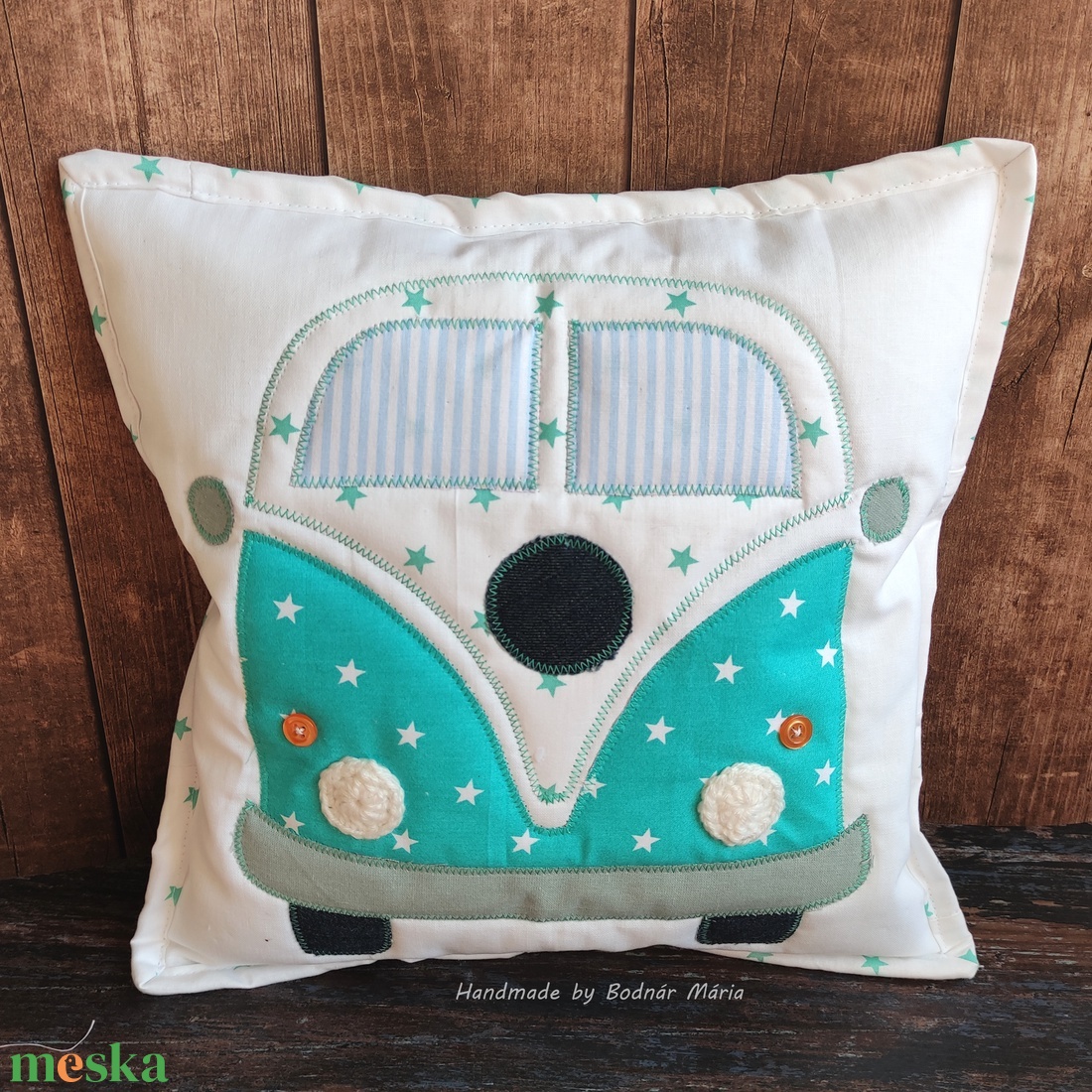 VW buszos párnahuzat több színben - otthon & életmód - babaszoba, gyerekszoba - gyerek díszpárna - Meska.hu