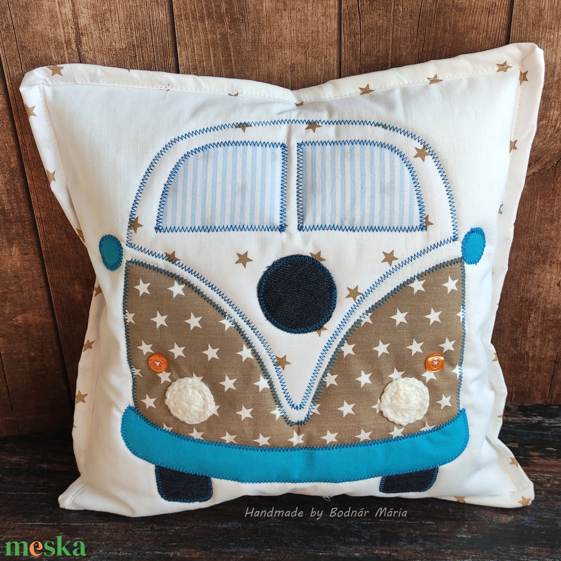 VW buszos párnahuzat több színben - otthon & életmód - babaszoba, gyerekszoba - gyerek díszpárna - Meska.hu
