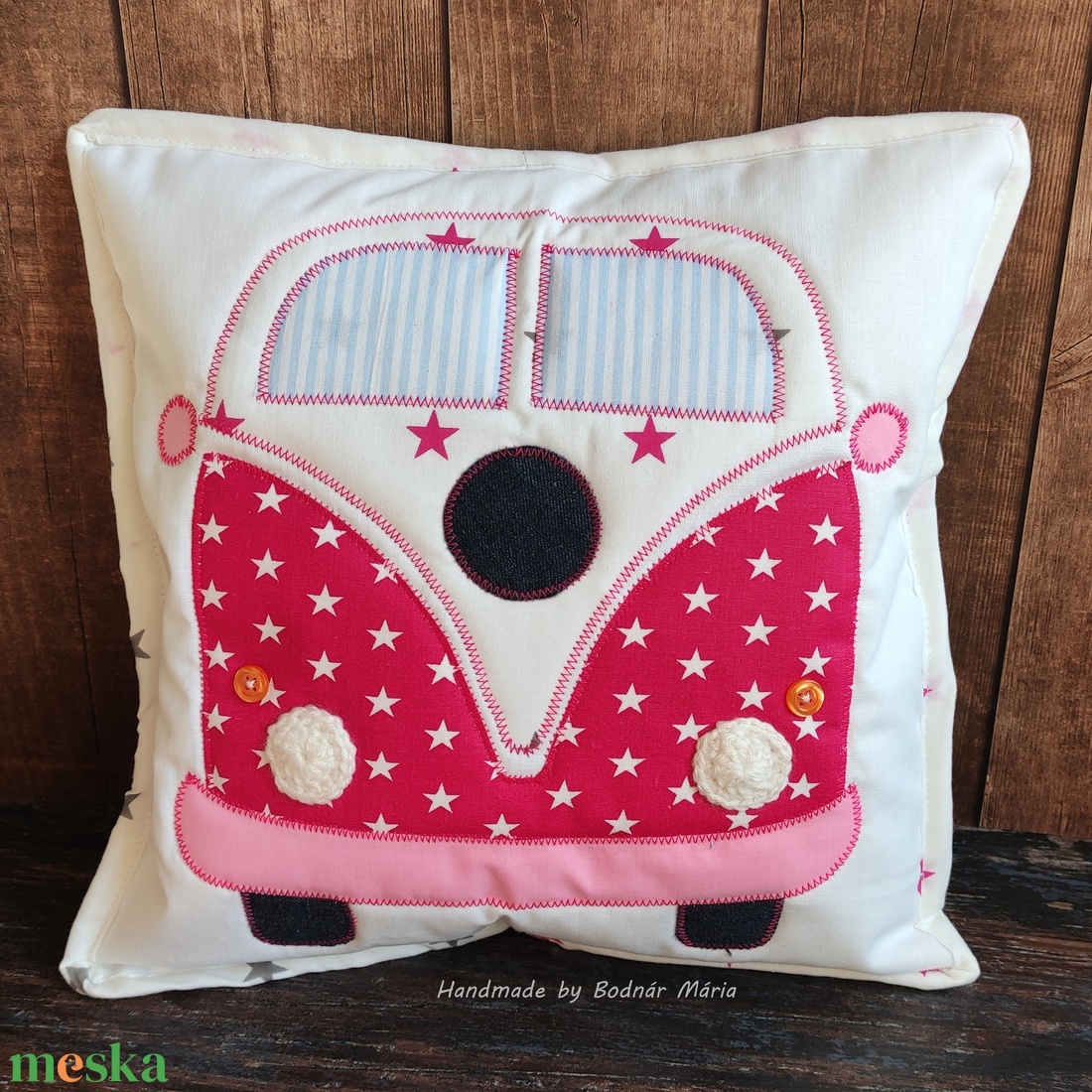 VW buszos párnahuzat több színben - otthon & életmód - babaszoba, gyerekszoba - gyerek díszpárna - Meska.hu