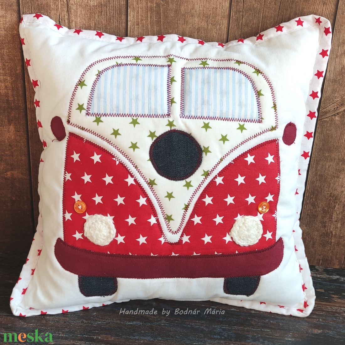 VW buszos párnahuzat több színben - otthon & életmód - babaszoba, gyerekszoba - gyerek díszpárna - Meska.hu