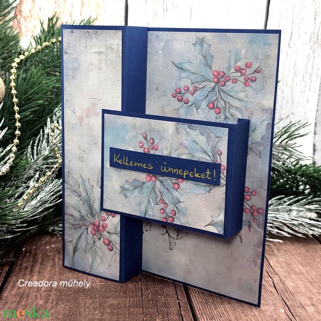 Karácsonyi képeslap - karácsony - karácsonyi ajándékozás - karácsonyi képeslap, üdvözlőlap, ajándékkísérő - Meska.hu