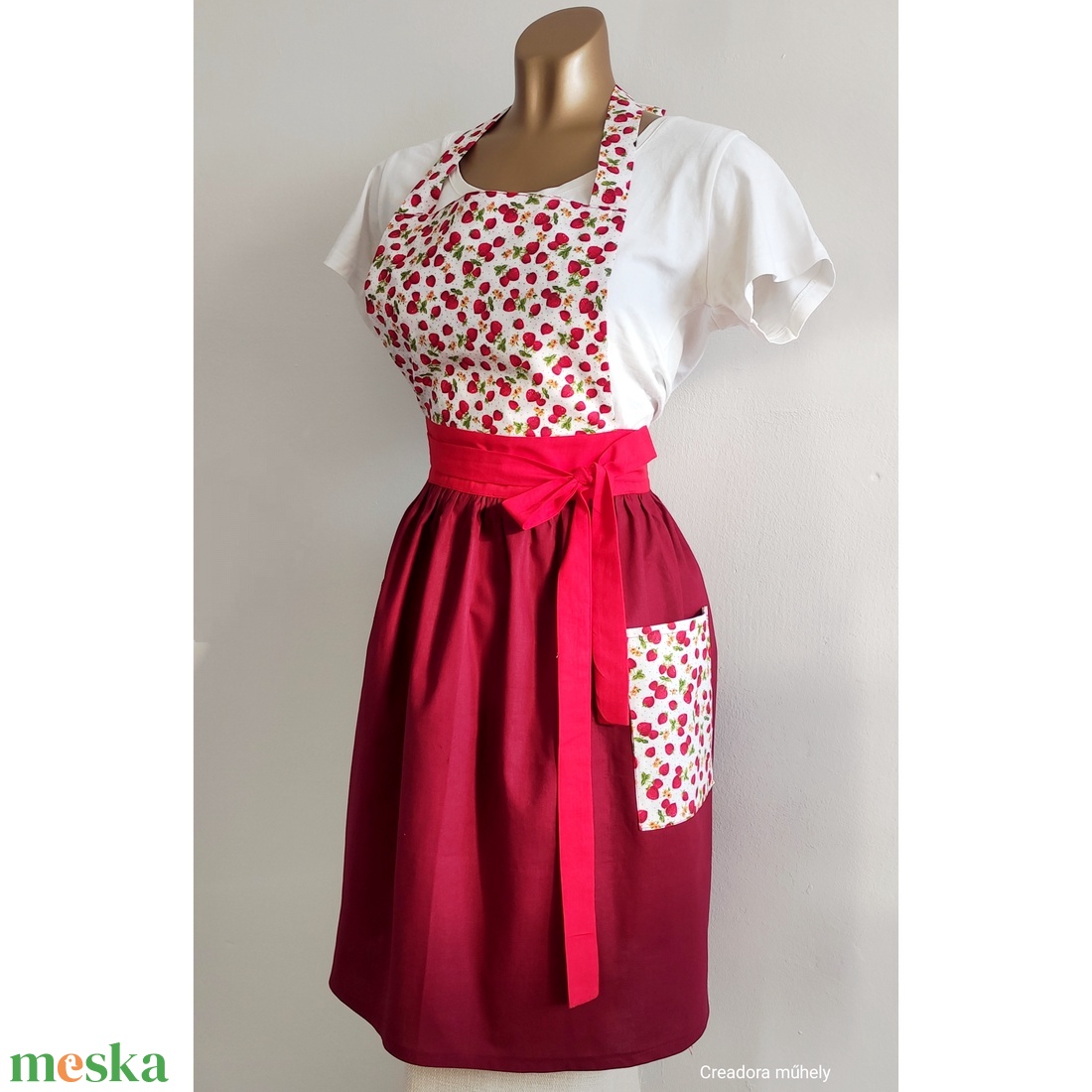 Csinos női kötény - otthon & életmód - konyhafelszerelés, tálalás - konyhai textil - kötény - Meska.hu