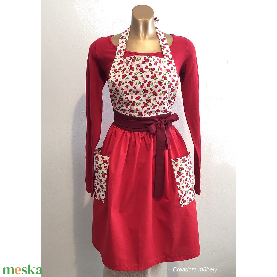 Csinos női kötény - otthon & életmód - konyhafelszerelés, tálalás - konyhai textil - kötény - Meska.hu