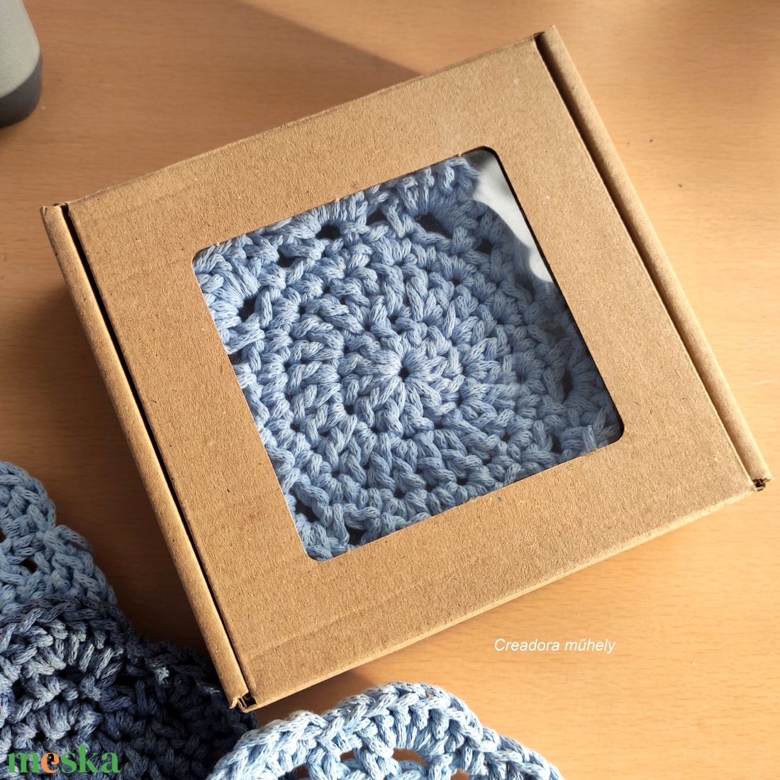 Horgolt poháralátét csomag egyedi színösszeállításban - otthon & életmód - konyhafelszerelés, tálalás - tálalás - tányér- és poháralátét - Meska.hu