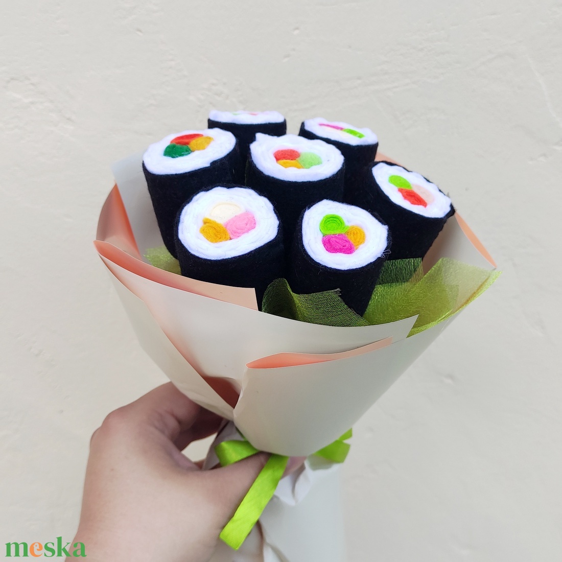 Sushi csokor - otthon & életmód - virágdekoráció - virágok - virágcsokor - Meska.hu