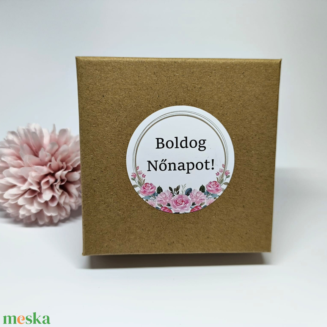 Boldog Nőnapot feliratú matrica/ Rózsa  - otthon & életmód - papír, írószer - matrica, matrica csomag - Meska.hu