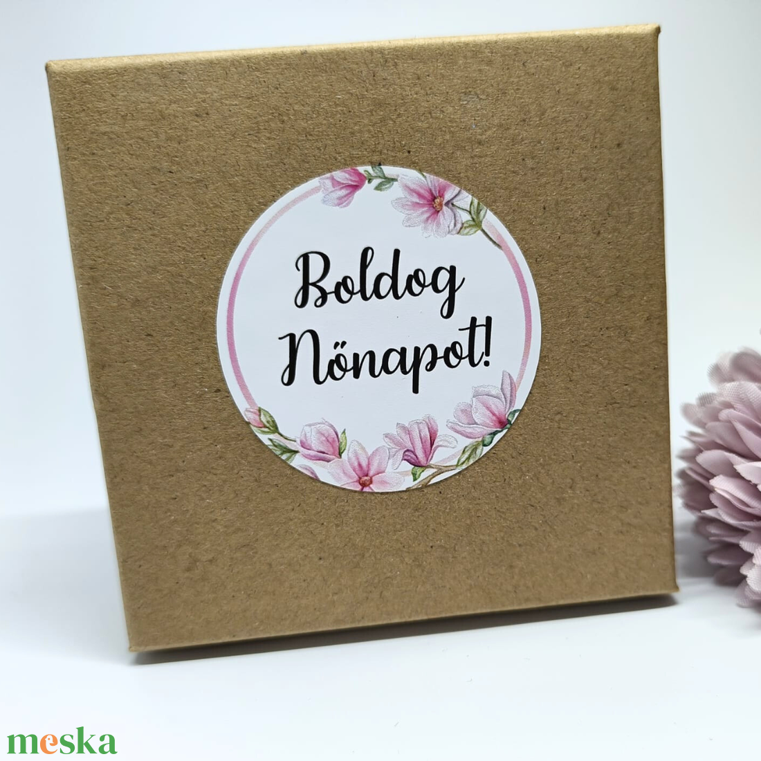 Boldog Nőnapot feliratú matrica/ Cseresznyevirág - otthon & életmód - papír, írószer - matrica, matrica csomag - Meska.hu