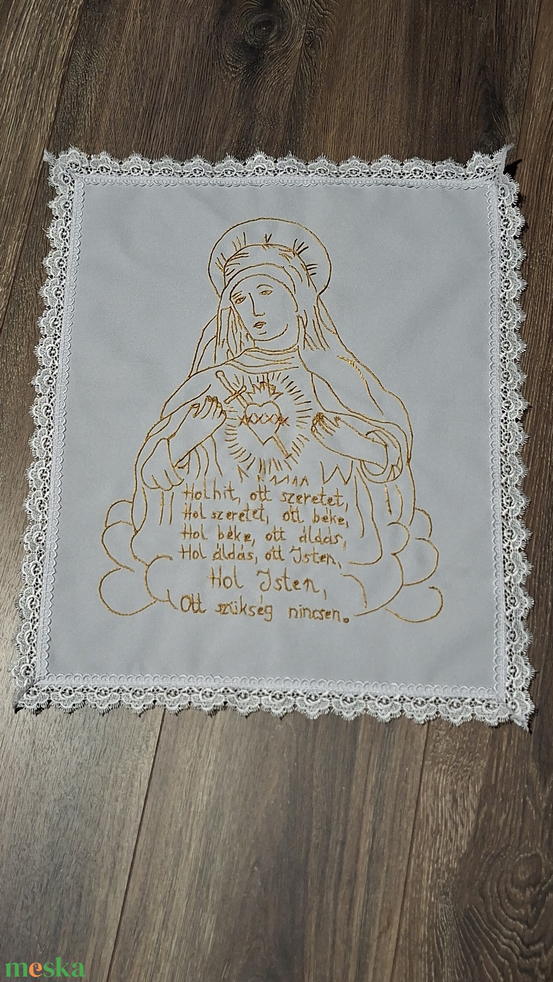 Szűz Mária - otthon & életmód - lakástextil - falvédő - Meska.hu
