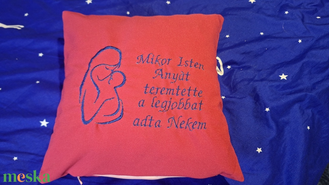 Hímzett párna  - otthon & életmód - lakástextil - párna & párnahuzat - díszpárna (belsővel együtt) - Meska.hu