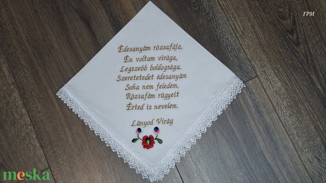 Köszönöm kendő  - esküvő - emlék & ajándék - album & fotóalbum - Meska.hu
