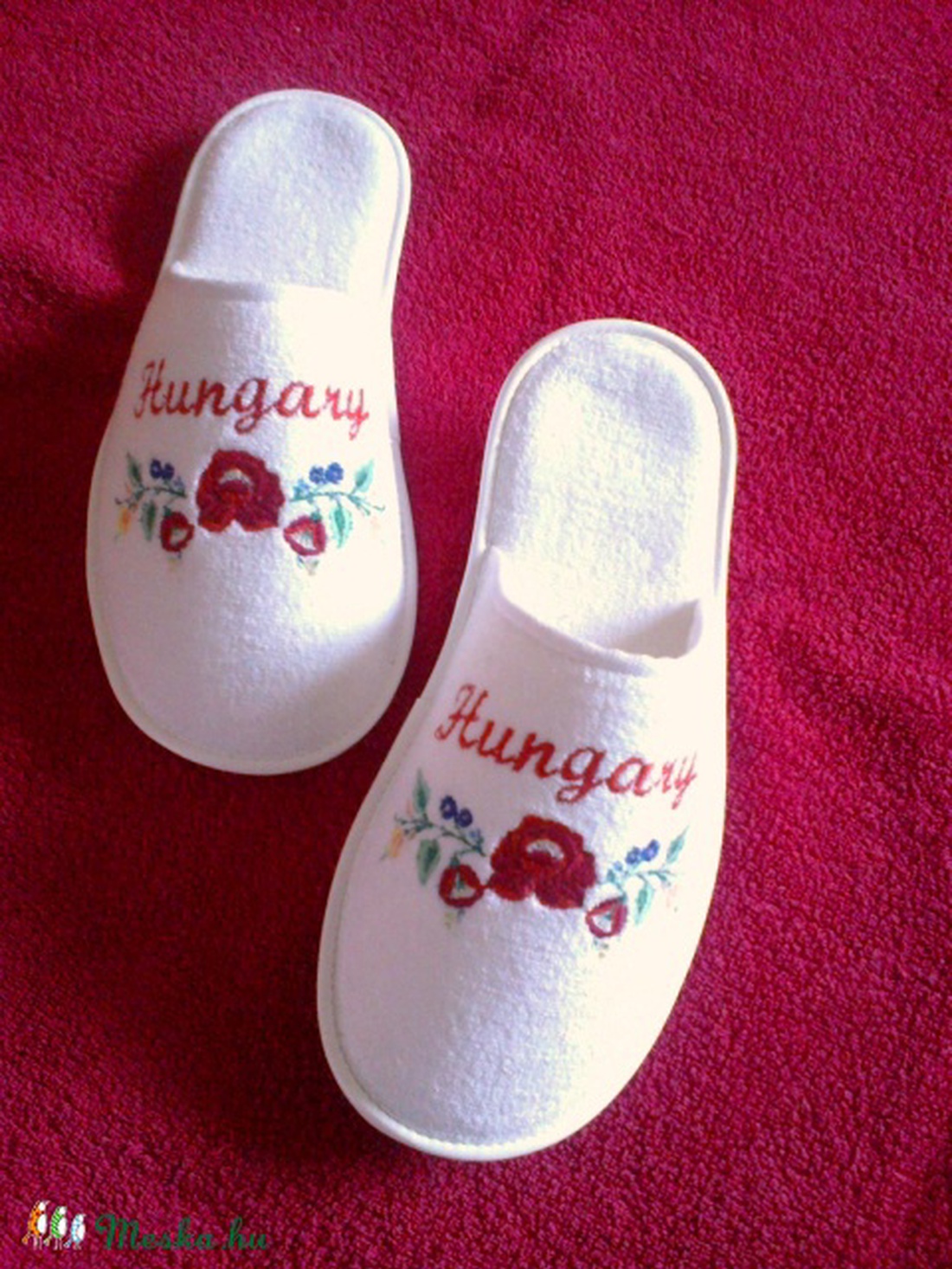 Kalocsai hímzett wellness papucs,szoba papucs ajándéknak is. -  - Meska.hu