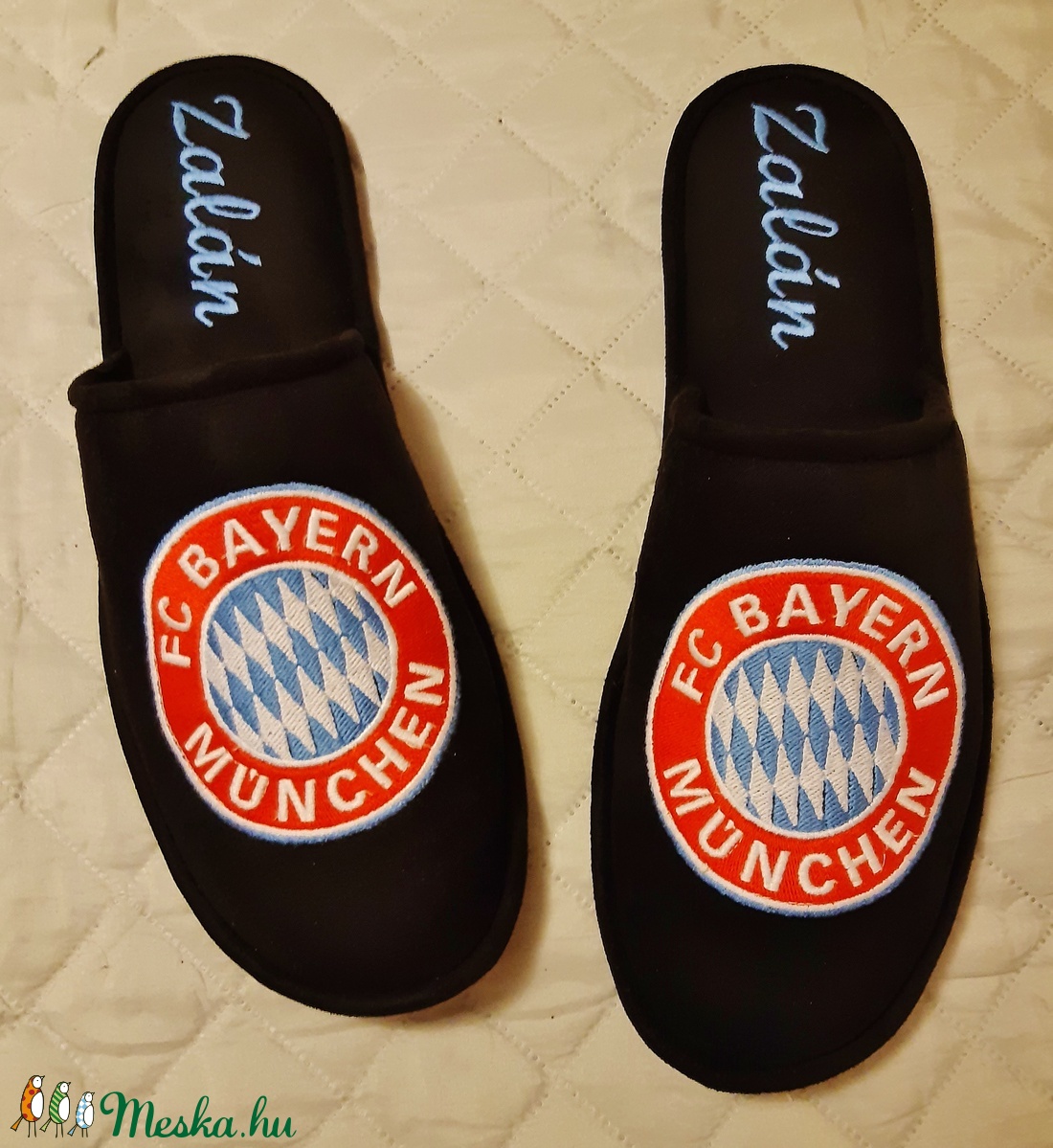 FC Bayern München logóval hímzett szoba papucs, egyedi méretre - ruha & divat - cipő & papucs - papucs - Meska.hu FC Bayern München logóval hímzett szoba papucs, egyedi méretre - ruha & divat - cipő & papucs - papucs - Meska.hu