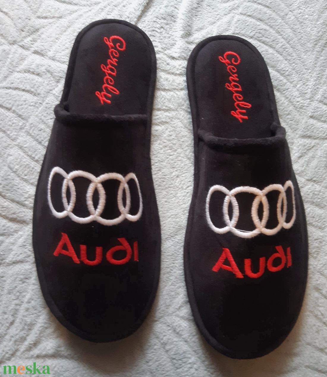 Névvel hímzett szoba papucs  - ruha & divat - cipő & papucs - papucs - Meska.hu