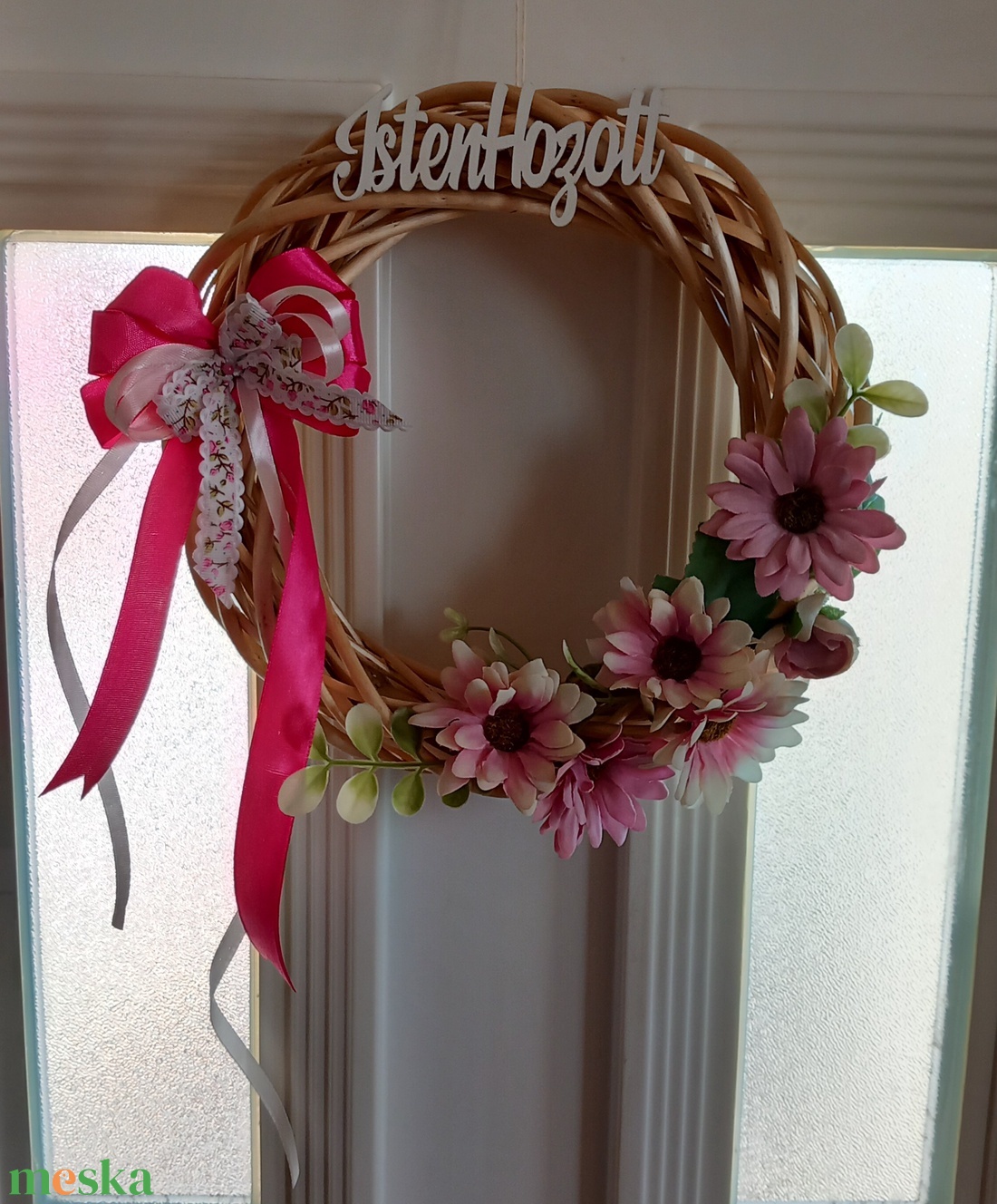Tavaszi ajtódísz, kopogtató - otthon & életmód - dekoráció - ajtó- és ablak dekoráció - ajtódísz & kopogtató - Meska.hu