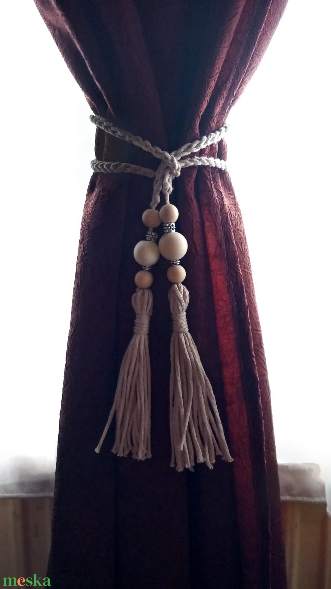 Makramé függönyelkötő zsinór - otthon & életmód - lakástextil - függöny és kiegészítő - függöny elkötő - Meska.hu Makramé függönyelkötő zsinór - otthon & életmód - lakástextil - függöny és kiegészítő - függöny elkötő - Meska.hu