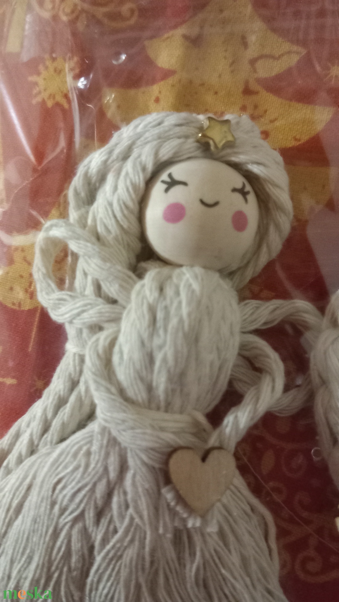 Makramé karacsonyfadíszek ( angyalka, karika és karacsonyfa) - karácsony - karácsonyi lakásdekoráció - karácsonyfadíszek - Meska.hu