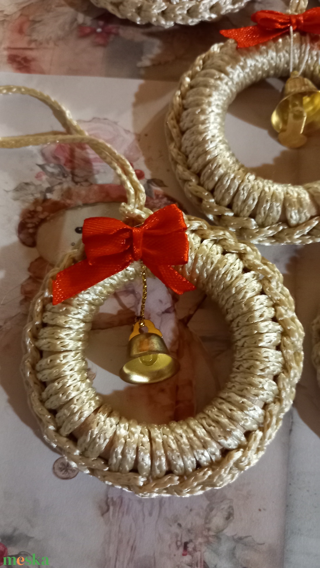 Csengettyűs karácsonyfadíszek (5 db) - karácsony - karácsonyi lakásdekoráció - karácsonyfadíszek - Meska.hu