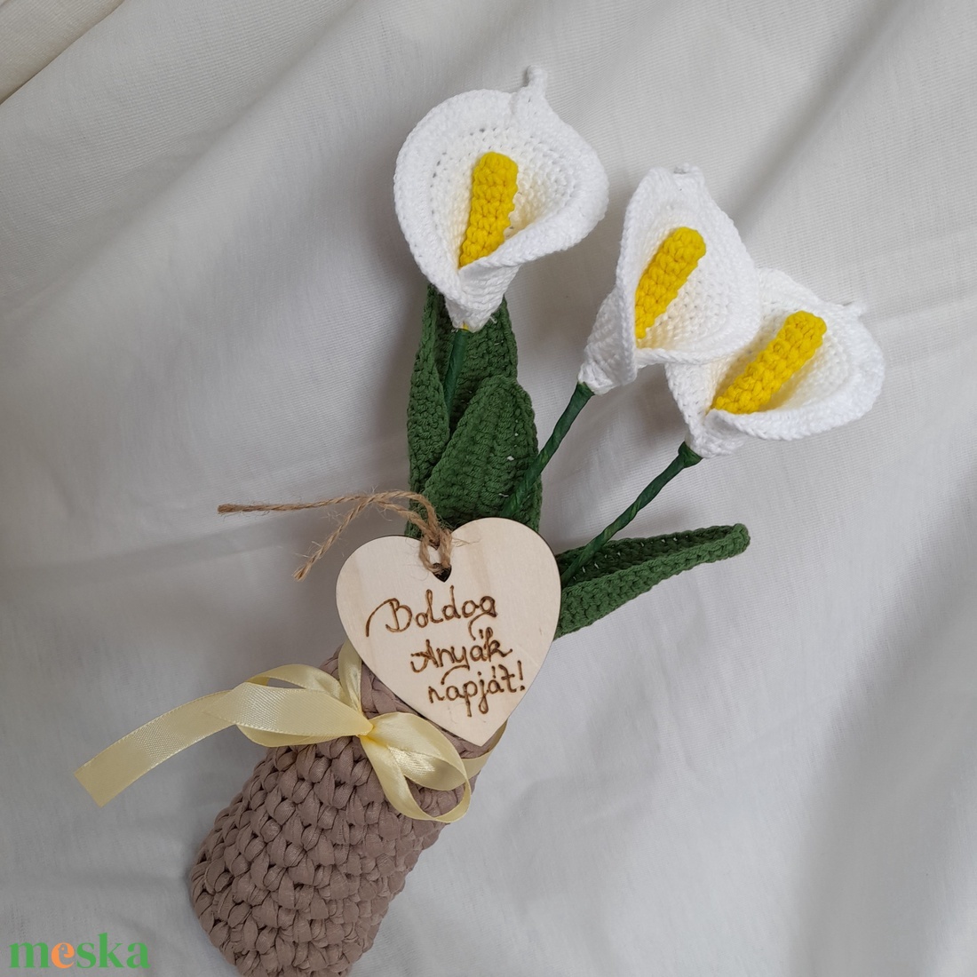 Horgolt tulipán, kála, horgolt várában  - otthon & életmód - dekoráció - Meska.hu